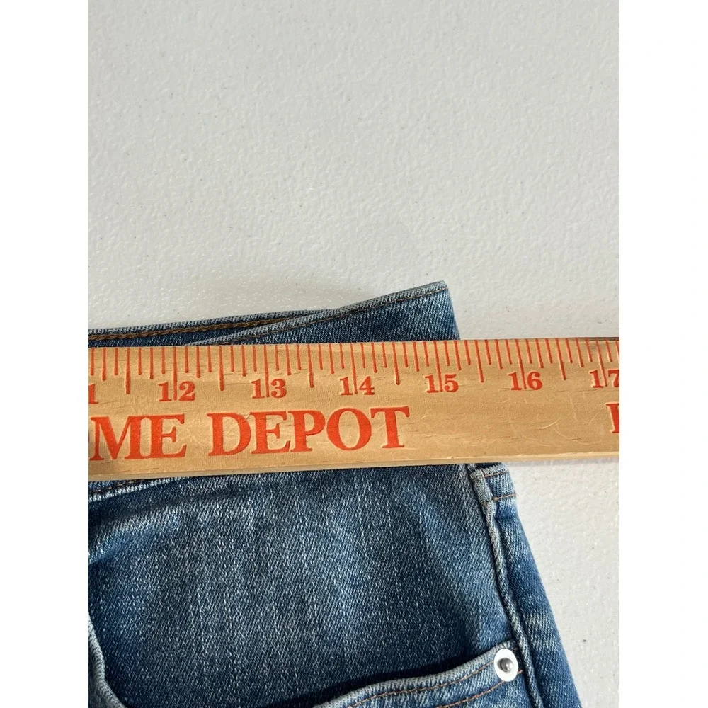 Madewell Flared Wide Leg Jeans Medium Wash High Rise Raw Hem Women's 29 Stretch - Picture 9 of 12